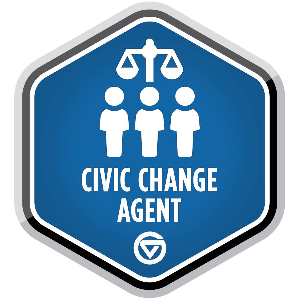 Civic change undergraduate badge.
